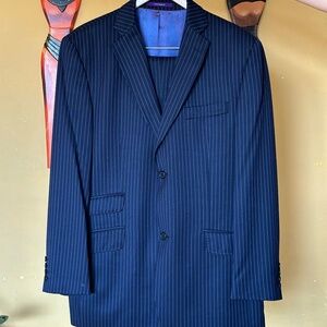 Ted Baker Endurance Navy Blue Pin Stripe Suit